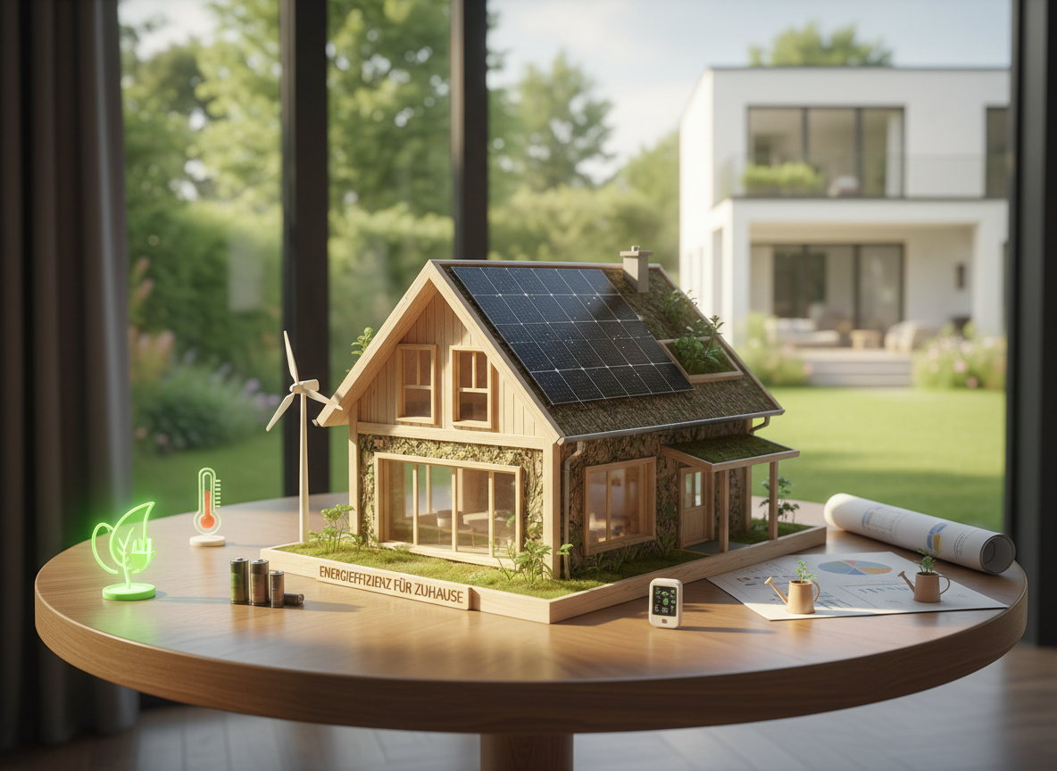 Modernes Einfamilienhaus im Abendlicht